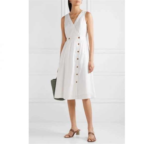 J. Crew Dresses & Skirts - Women's J.Crew Sleeveless A-Line Poplin Dress White Size 8